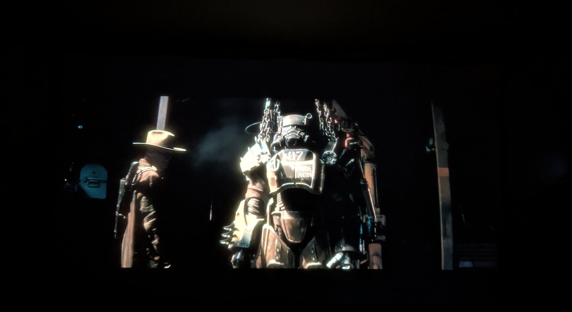 Official Licensed Google TV Smart Projector, HAPPRUN 4K UHD Home Theater with Dolby Sound, Wi-Fi & Bluetooth, Built-in Streaming Apps, Compatible with Games Consoles & Smartphone, Indoor & Outdoor Use customer photo 1