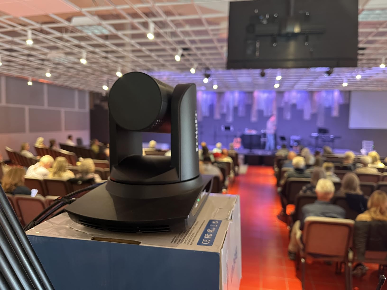 FoMaKo K20UH 4K HDMI PTZ Camera with AI Auto-Tracking(Gen 3), NDI HX3 Certified, 20X Optical Zoom, USB 3.0/LAN, PTZ Camera 4K for Church, Worship, Education, Conferences,(NDI License Included), Black customer photo 1