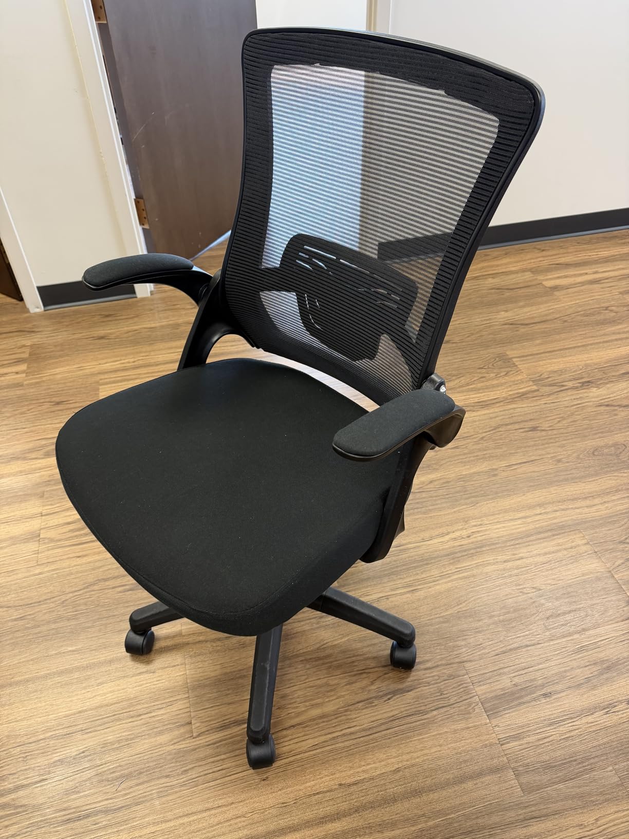 NEO Chair Office Desk Chair Computer High Back Mesh Gaming Seat with Ergonomic Adjustable Comfy Flip-up Armrests Lumbar Support Height for Home (Black) customer photo 2