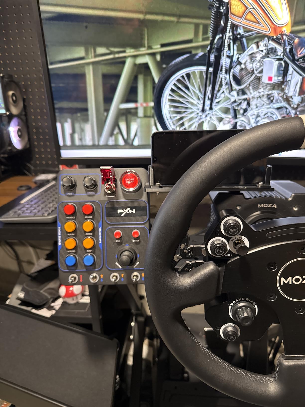 PXN CB1 Gaming Button Box - Sim Drive Control with 19 Buttons (9 Types), 30 Programmable Options, RGB Backlight, USB - Compatible with Windows PC - For Racing, Truck, Farming & Flight Simulators customer photo 1