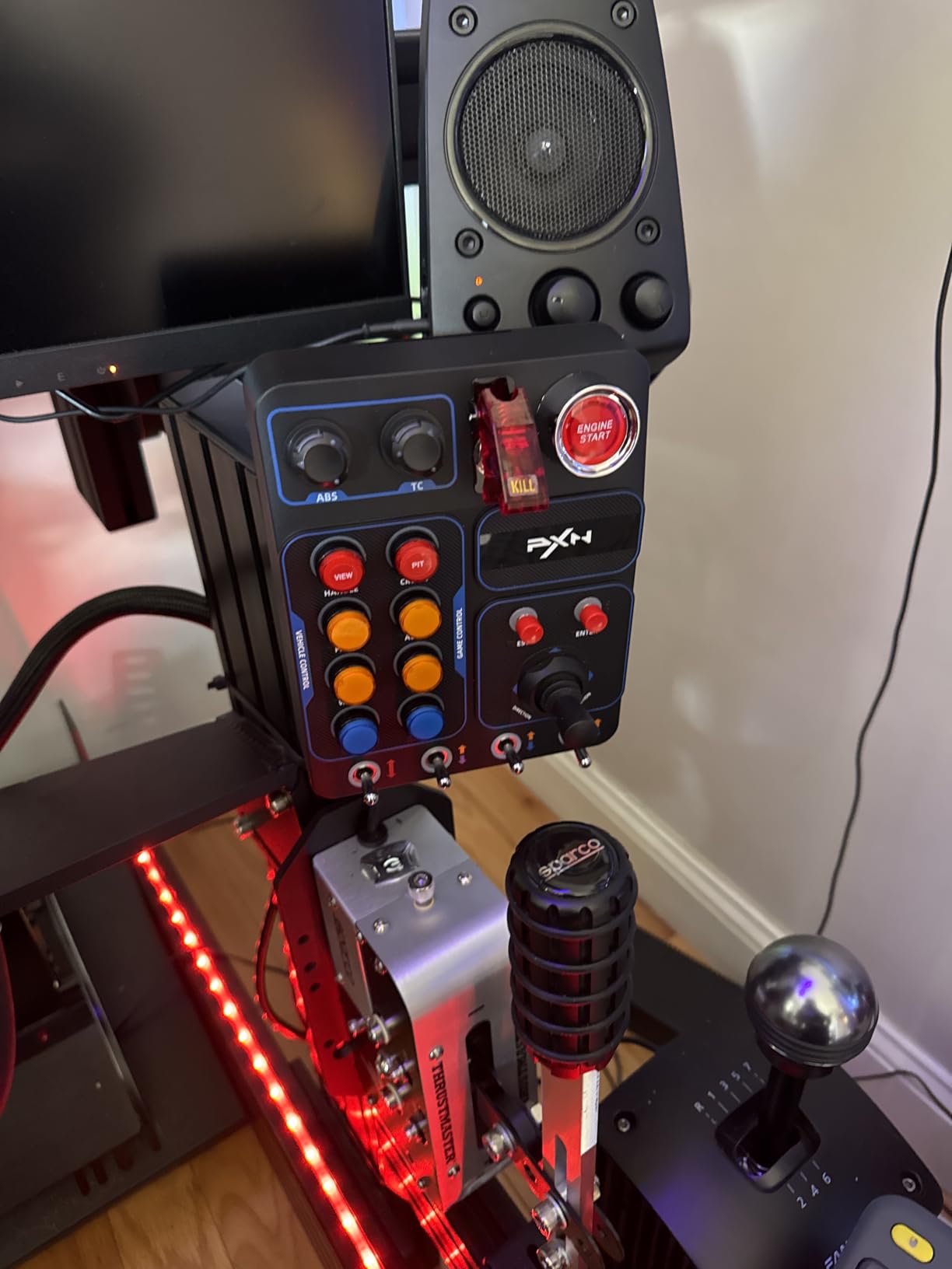 PXN CB1 Gaming Button Box - Sim Drive Control with 19 Buttons (9 Types), 30 Programmable Options, RGB Backlight, USB - Compatible with Windows PC - For Racing, Truck, Farming & Flight Simulators customer photo 2