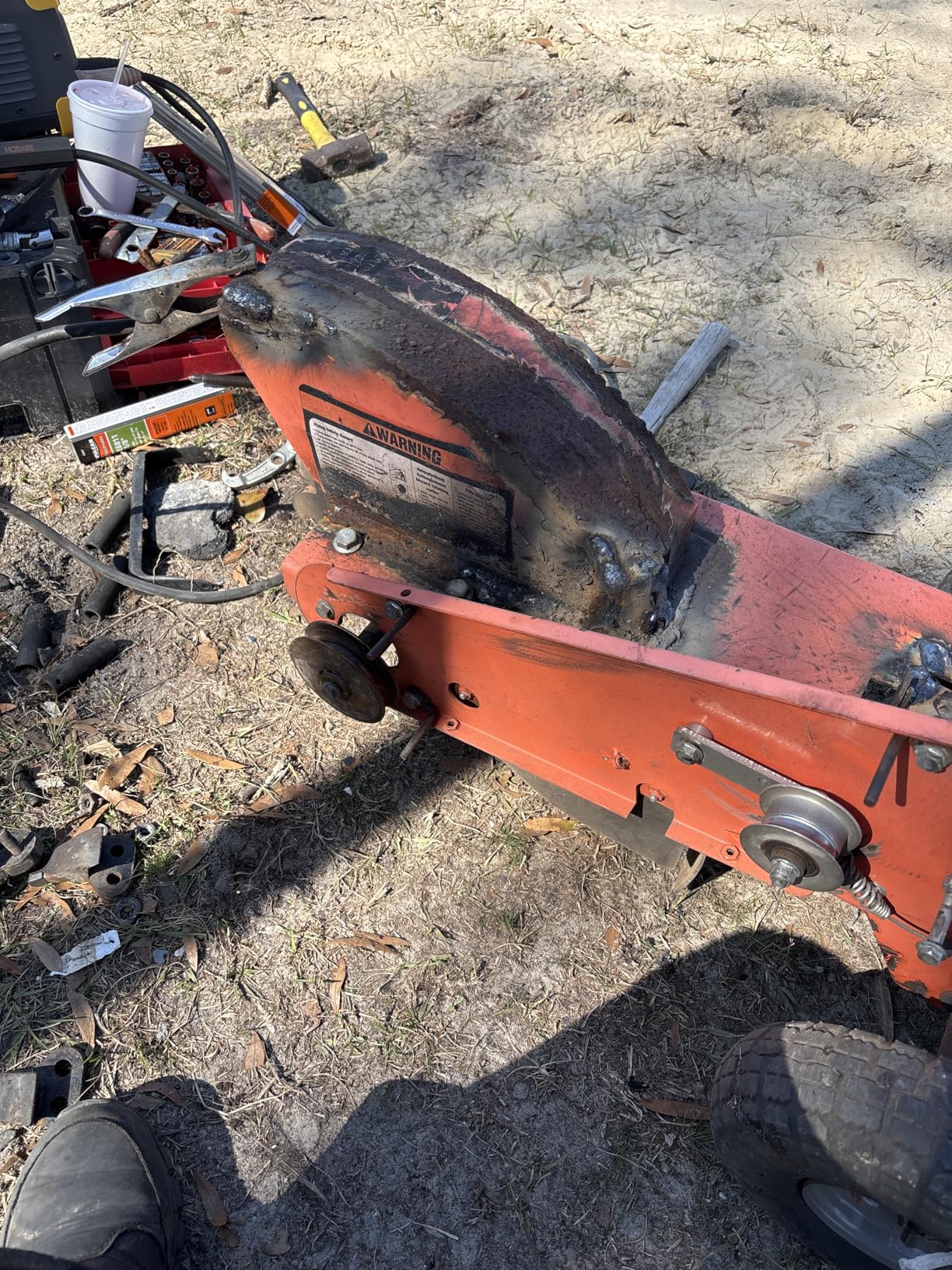 SuperHandy Gas-Powered Stump Grinder with 9HP Engine, Direct Belt Drive, 12-Inch Cutting Depth, 6 Durable Carbide Teeth - Compact and Lightweight customer photo 2