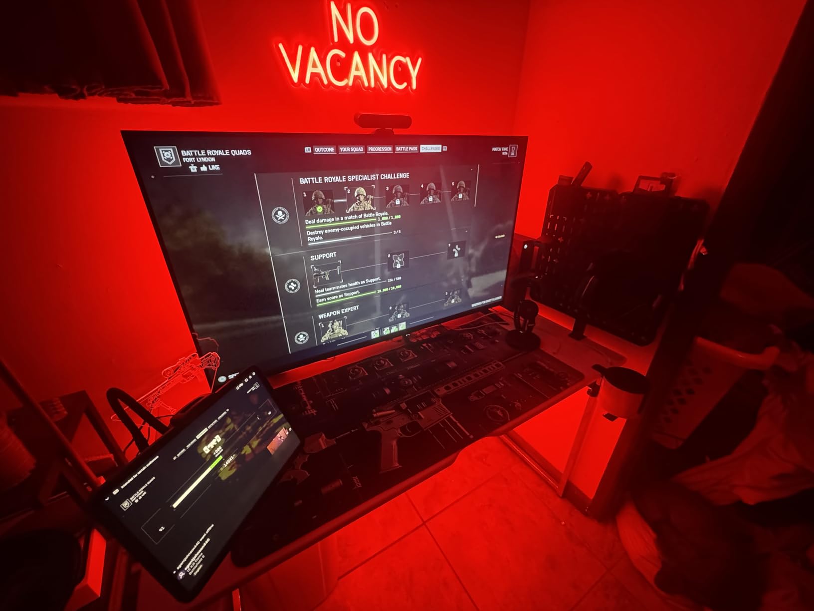 KDD 7 in 1 Clamp-on Desk Pegboard - No Drill Desk Side Storage with Phone Stand/Pen Holder/Storage Box/Headset & Controller Holder/Hooks, Detachable Gaming Pegboard for Office & Home Desktop Organizer customer photo 2