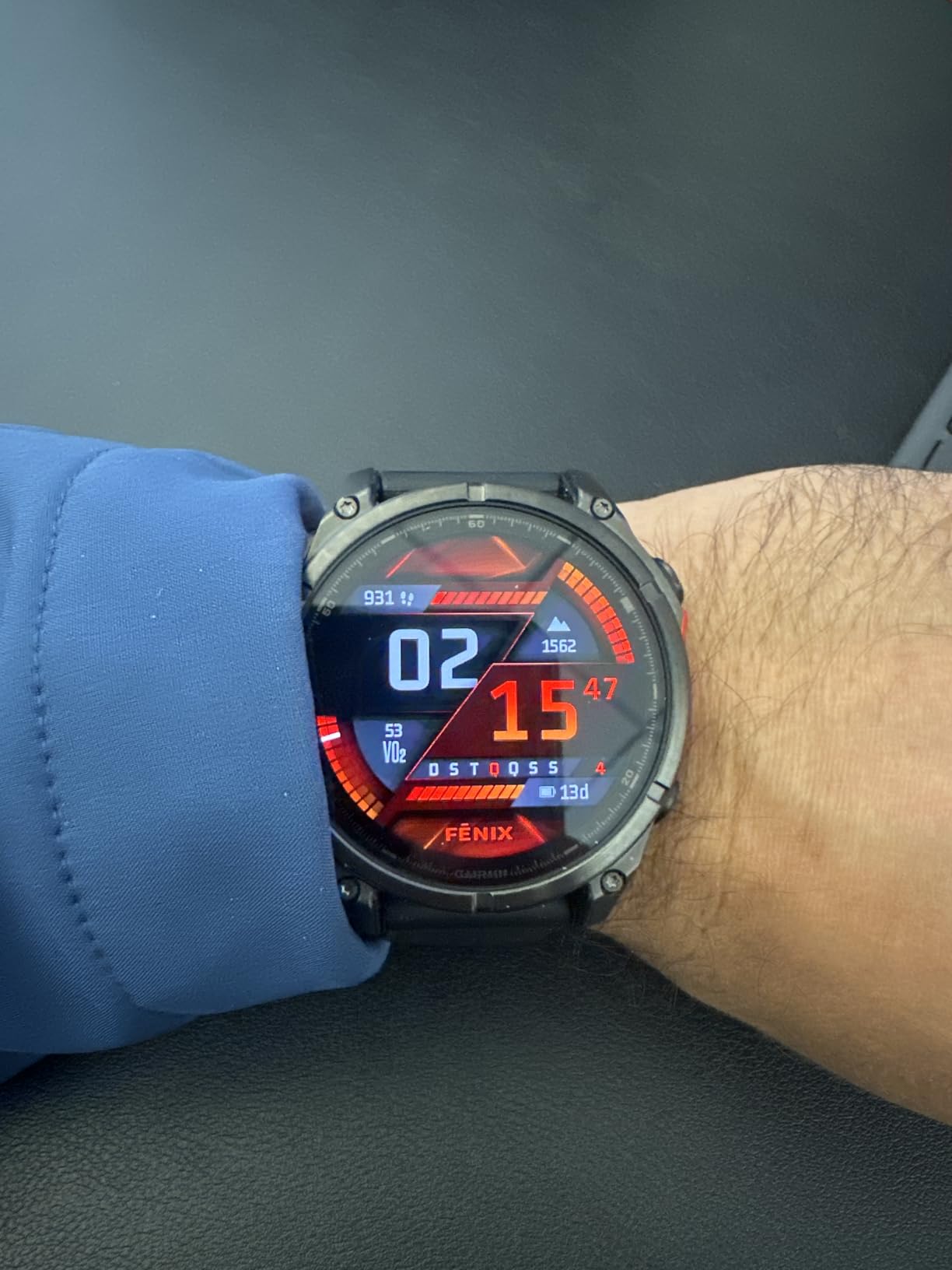 Garmin fēnix® 8 - 47mm, AMOLED, Premium Multisport GPS Smartwatch, Long-Lasting Battery Life, Dive-Rated, Built-in LED Flashlight, Slate Gray with Black Band (Renewed) customer photo 1