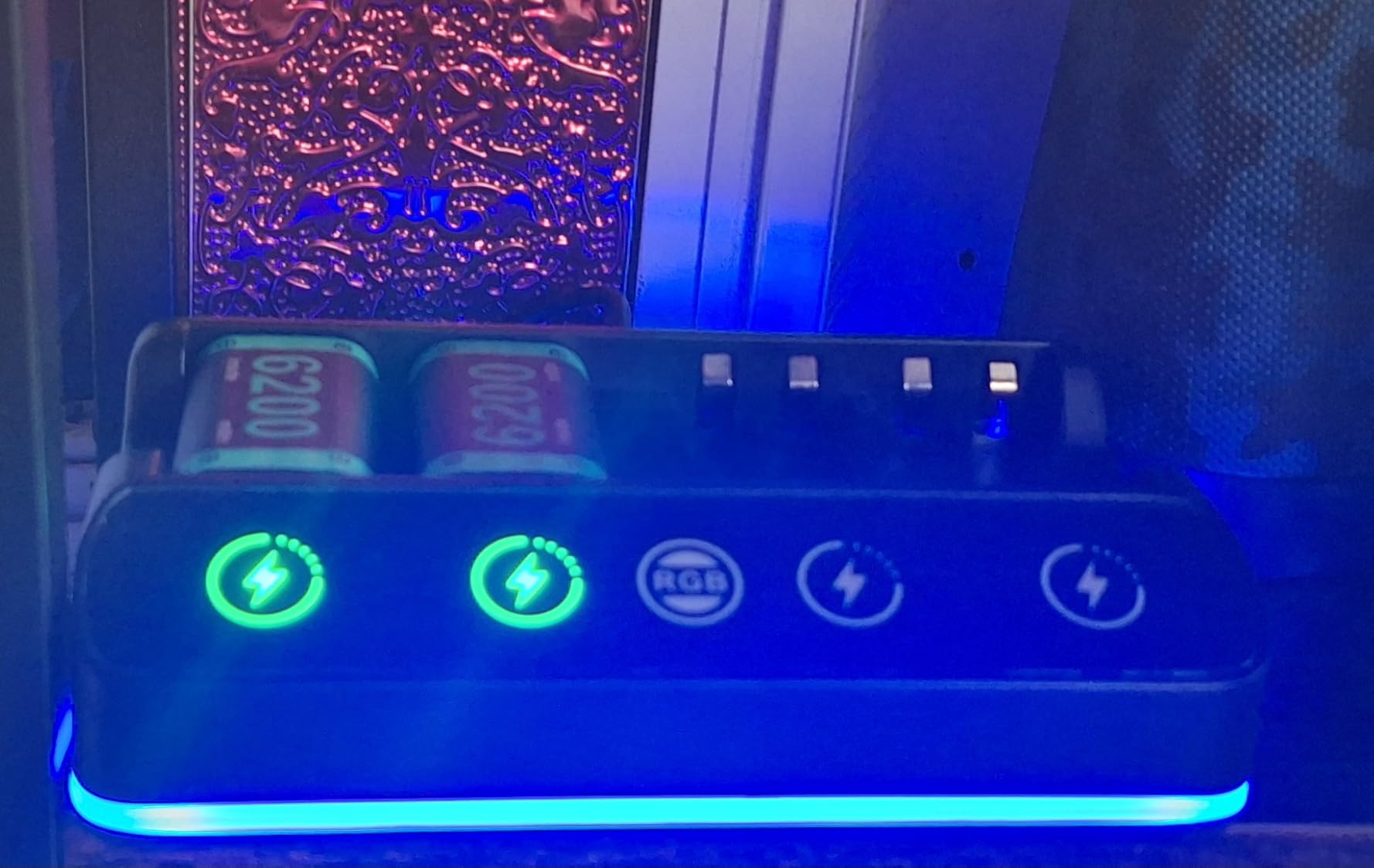 DINOSTRIKE 4X 6200mWh Battery Pack Compatible with Xbox One/Series S/X Controller Charging Station【Extended USB C Cable】 Rechargeable Battery Pack for Xbox customer photo 2