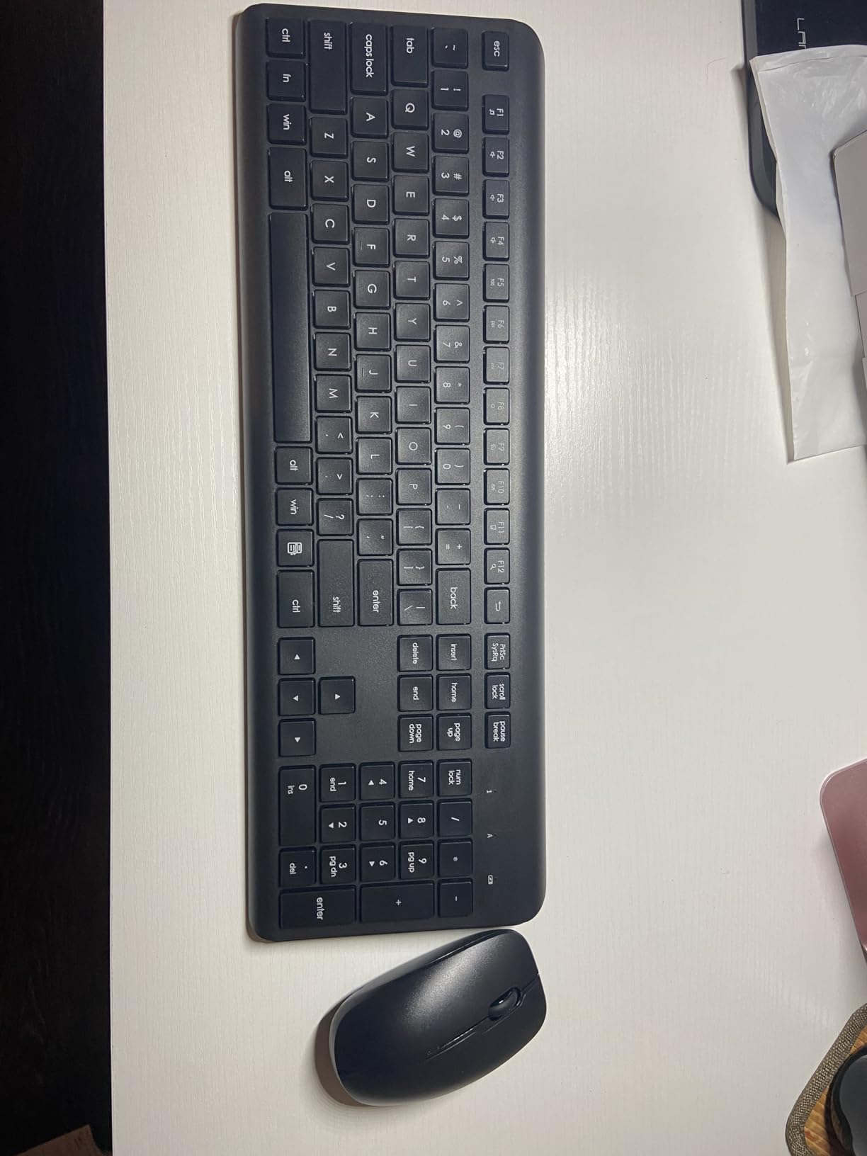 Wireless Keyboard and Mouse Combo, Full Size Silent Ergonomic Keyboard and Mouse, Long Battery Life, Optical Mouse, 2.4G Lag-Free Cordless Mice Keyboard for Computer, Mac, Laptop, PC, Windows customer photo 1