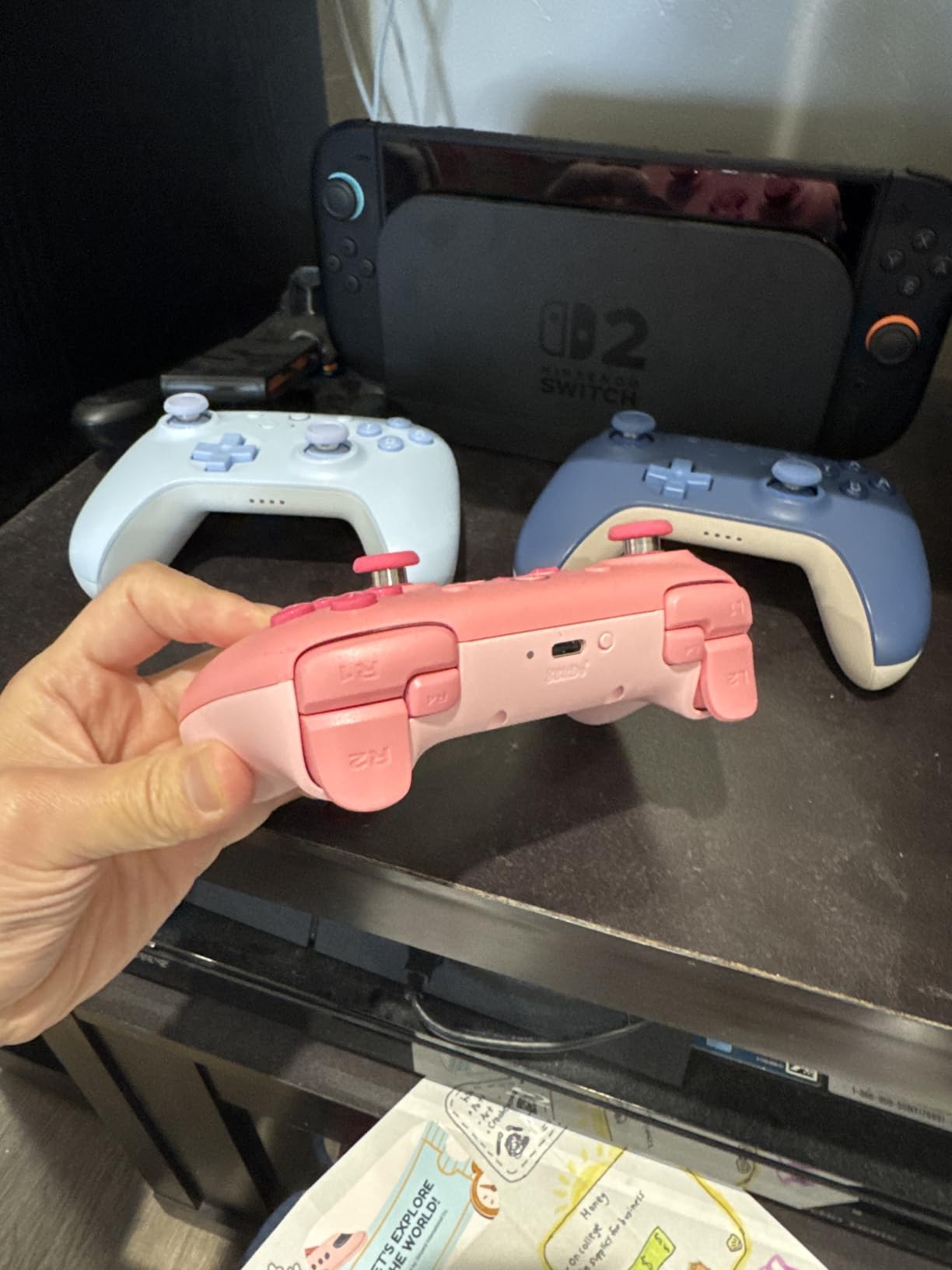 8BitDo Ultimate 2C Bluetooth Controller for Switch/Switch 2, Wireless Controller with 6-Axis Motion Control, Rumble Vibration, Refined D-Pad and Bumpers, and Hall Effect Joysticks (Pink) customer photo 2