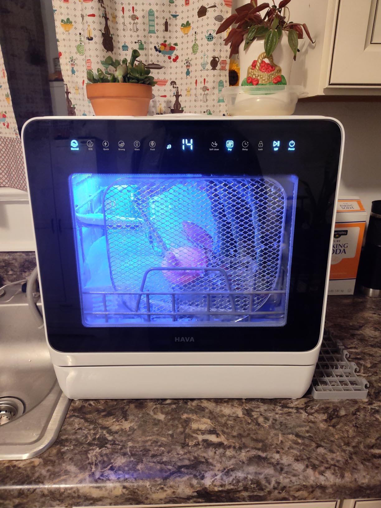 HAVA 2025 NEW Upgraded Countertop Dishwasher with Water Softener and Enhanced Energy Efficiency, Portable Dishwasher with 8 Wash Programs, Child Lock & Delayed Start Function, No Installation Needed customer photo 2