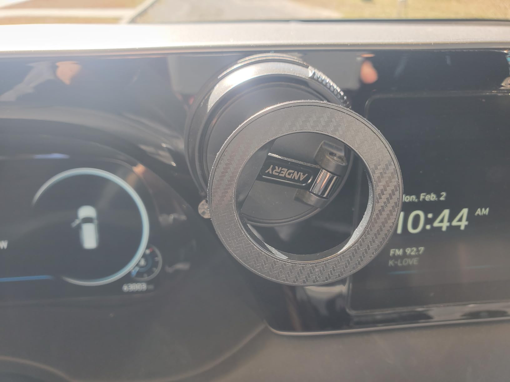 ANDERY Car Phone Holder for Magsafe [78+LBS Strongest Suction & 2400gf Magnetic] 360 Degree Adjustable Car Phone Mount, Phone Holders for Your Car for iPhone 17-12 Pro Max Plus Air, Carbon Fiber customer photo 1