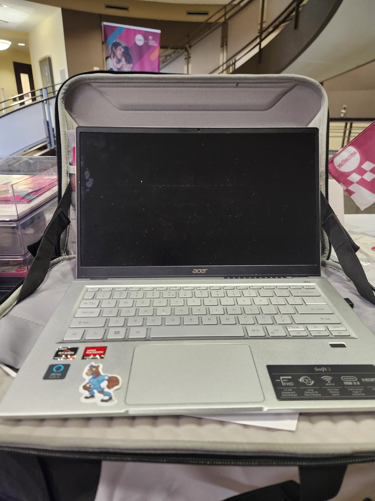 BAGSMART 15.6-16 inch Laptop Computer Case with Strap,Shockproof Waterproof Laptop Bag with Sturdy Handle customer photo 1