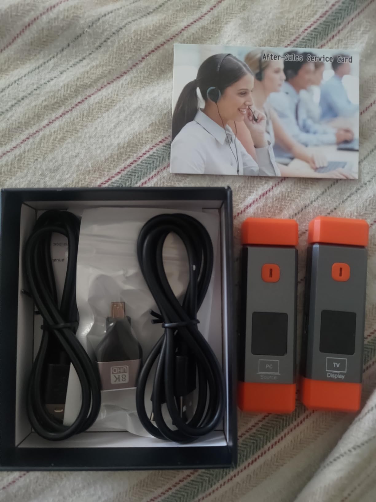 Wireless HDMI Transmitter and Receiver 328ft/100m Extender 4K Decode Input 1080P Output Plug&Play Low-Latency Dual-Band 2.4G/5.8G for Video and Audio to Monitor from PC/Projector/TV Box customer photo 2