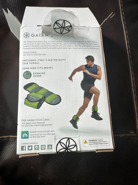 Gaiam Wrist and Ankle Weights, Wearable Bracelet to Strengthen, Tone & Sculpt, Adjustable Ankle Weights for Women & Men for Yoga, Dance, Pilates, Barre, Cardio, Home & Gym Use customer photo 1