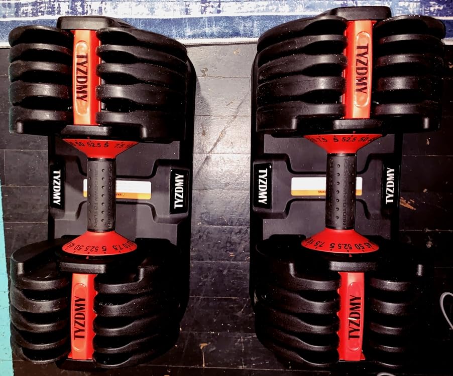 Adjustable Dumbbells Set of 2, Free Weights Dumbbells Set, Adjustable Dumbbell Set, 52.5 lbs pair 105 lbs, 15 in 1, for Men/Women Gym Equipment for Home Strength Training Equipment customer photo 1