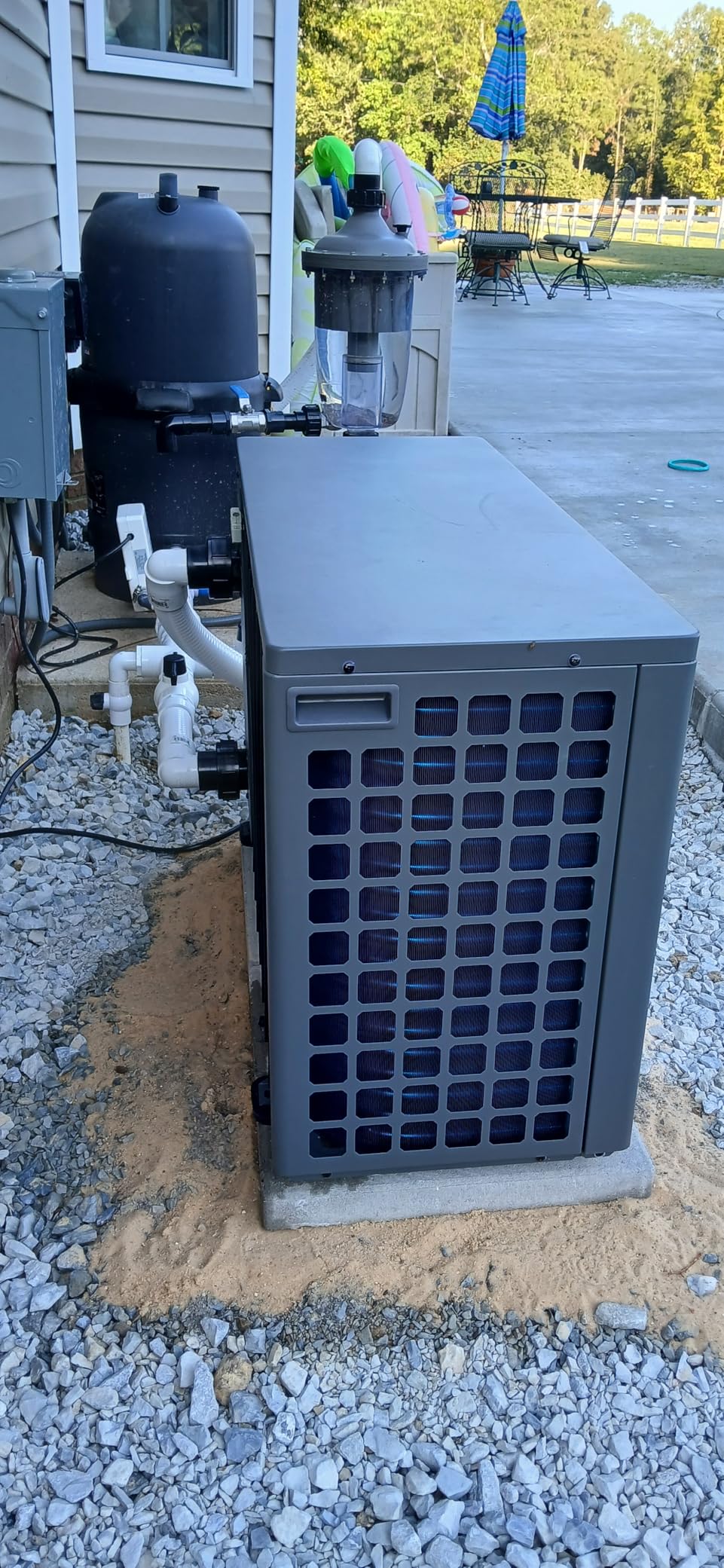 16000 BTU Swimming Pool Heat Pump 5000 Gallon Electric Pool Heater for Above Ground Pool 5KW Heating or Cooling WiFi Control Timer Pool Heater 120V 60Hz customer photo 2