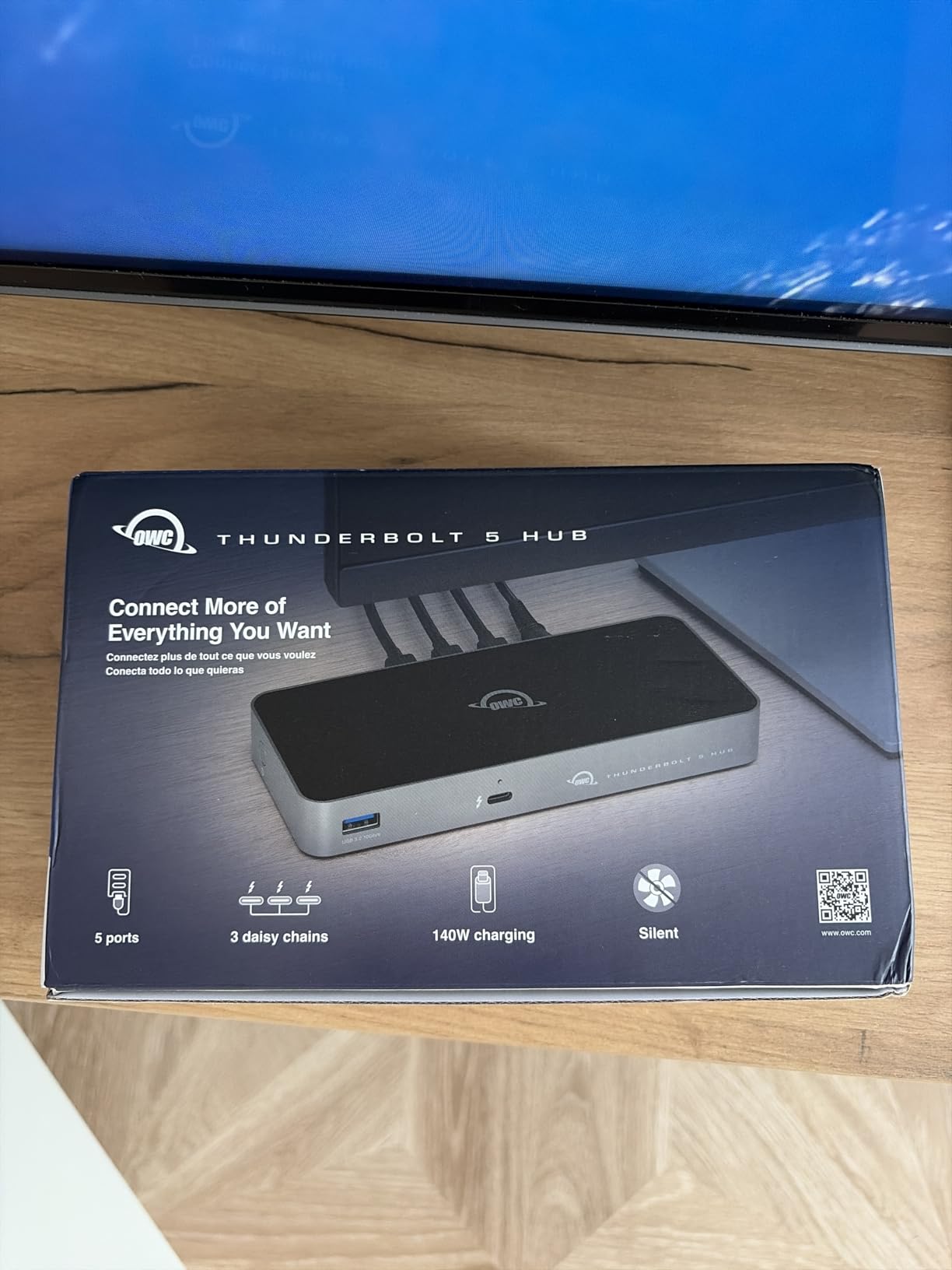 OWC Thunderbolt 5 Hub - 5-Port Expansion for Mac & PC | 80Gb/s Bandwidth | 140W Charging | Triple 8K Display Support | Fanless Silent Design | TB5/TB4/TB3/USB4 Compatible customer photo 1