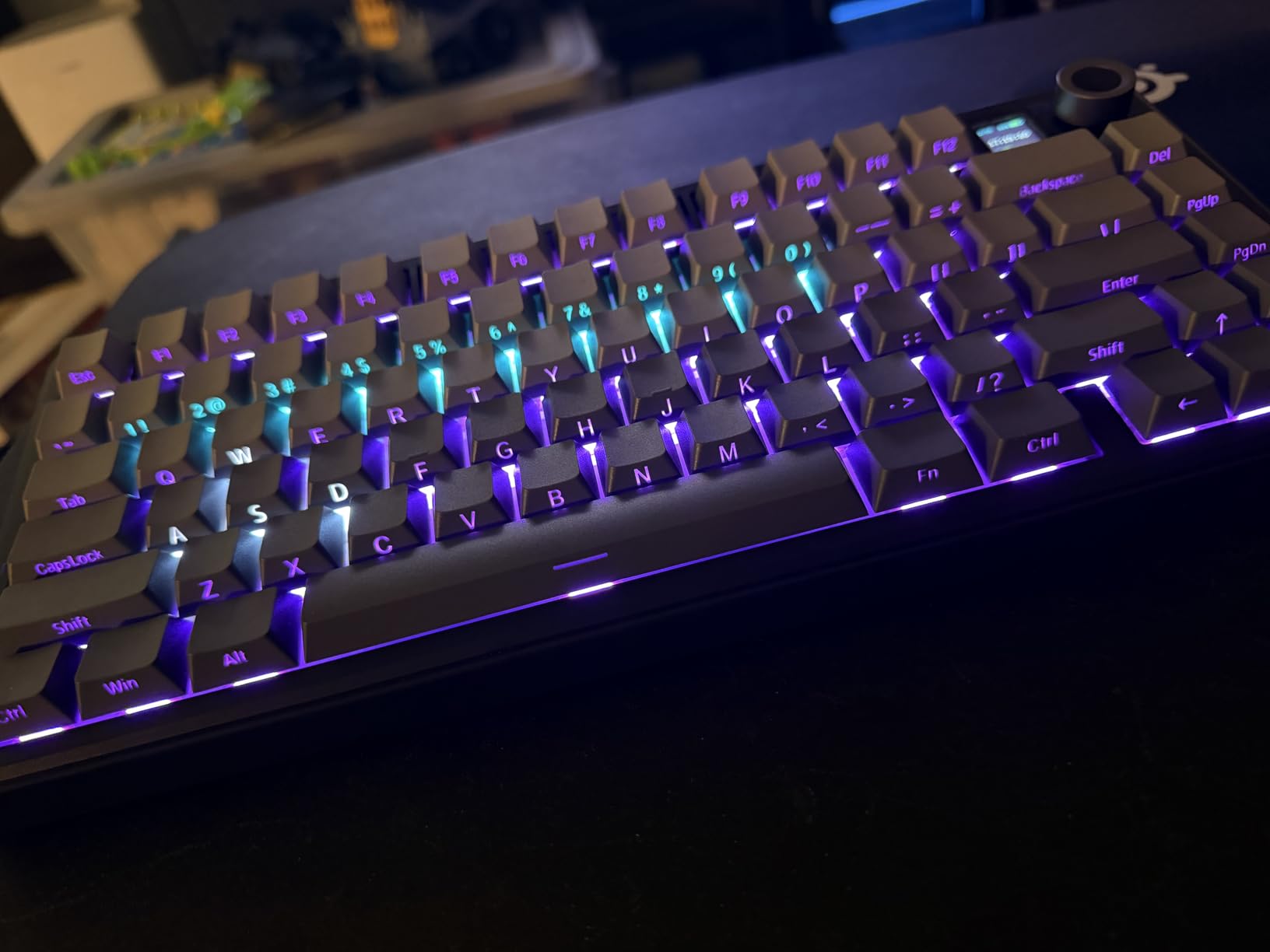 EPOMAKER X Aula F75 MAX Wireless Mechanical Keyboard with TFT Screen and Knob, Gasket Gaming Keyboard in 75% Layout, Hot Swappable, RGB Backlight, for PC/Mac/Linux (Black Gradient) customer photo 2