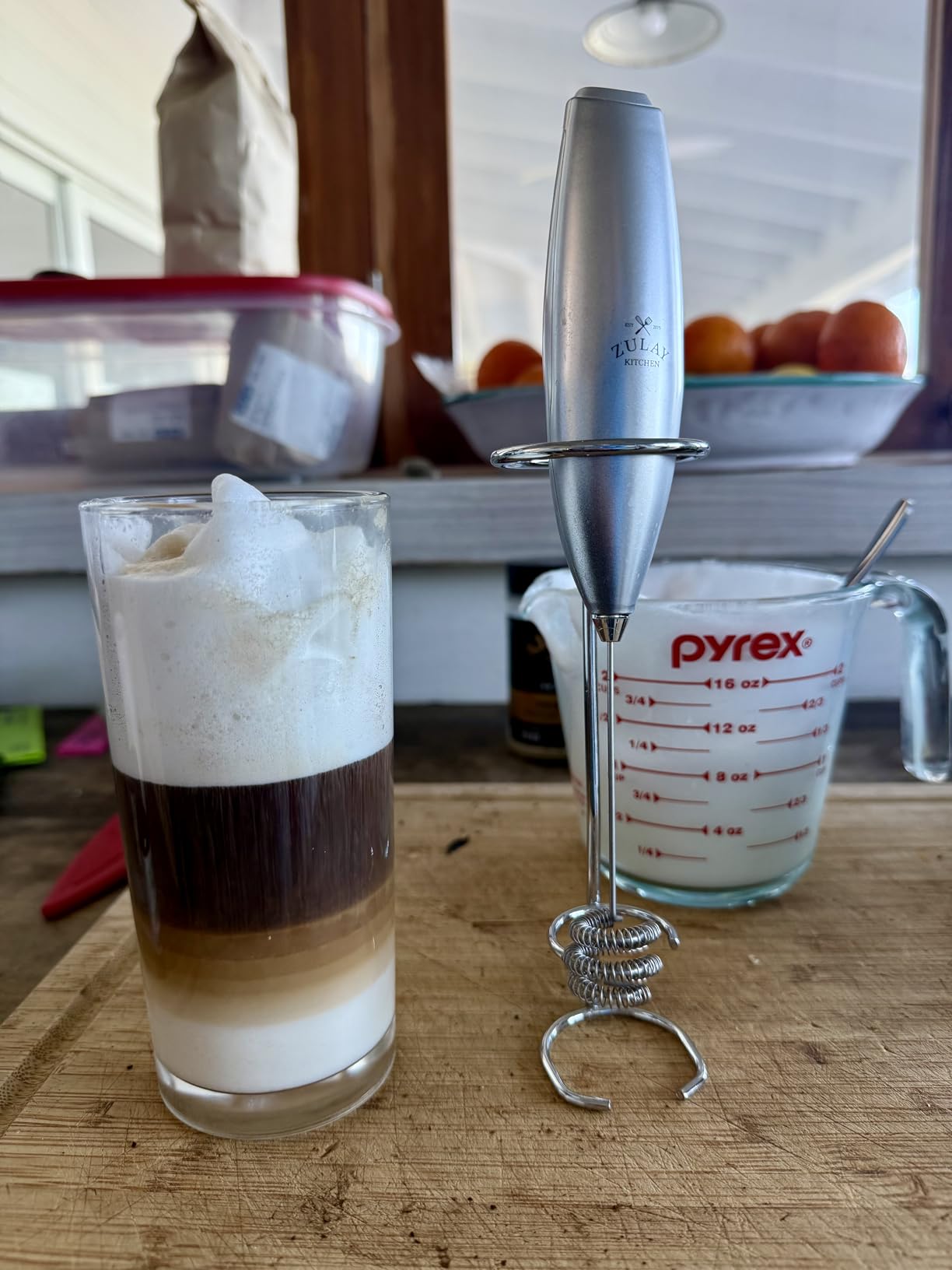 Zulay Kitchen Patented Tornado Triple Whisk Milk Frother with 4 Duracell Batteries - Handheld Foam Maker for Coffee, Lattes, Matcha & Hot Chocolate - Rich, Creamy Froth in Seconds customer photo 1