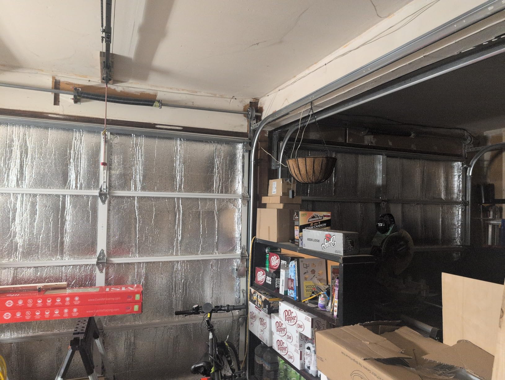 2 Car Garage Door Insulation Kit, 16 Pcs Double Bubble Panels Reflective Insulating Aluminum Radiant Barrier Thermal with Self Adhesive Dots Set for Garage Greenhouse Attics Walls (23.6 x 47.2 Inch) customer photo 1