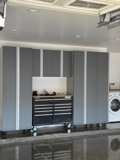 Premium Garage Modular Storage Tall Cabinet with Adjustable Legs, Soft-Close Door, Heavy Duty Plywood Box Construction customer photo 1