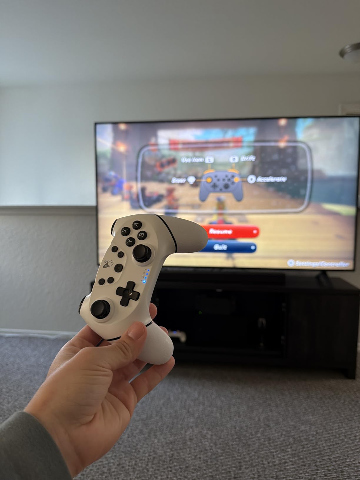 AceGamer Wireless Pro Controller for Nintendo Switch/Lite/OLED/Switch 2/PC, 2 pack, Dual Vibration/Turbo/Ergonomic ! (Black&White) customer photo 1