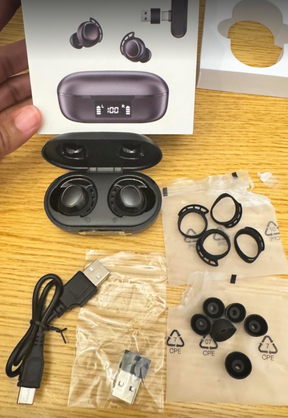 IAMJOY Gaming Earbuds, 20ms Low Latency, Active Noise Cancelling with 6 Mic, 2.4GHz & Bluetooth, 35 Play Time, Wireless Earbuds Compatible with Meta Quest 3/2, PS5/4, Steam Deck, VR, Switch, PC customer photo 2