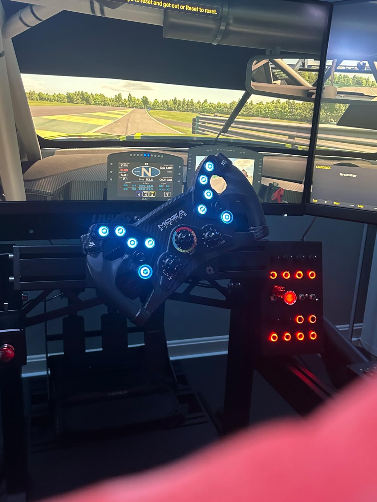 MiYee Sim Racing Button Box Programmable Button Simulation Racing Control Box with Rotary Encoders, Momentary Push Buttons, Carbon Fiber Panel, Metal Housing, for Truck Simulator PC, Plug and Play customer photo 2