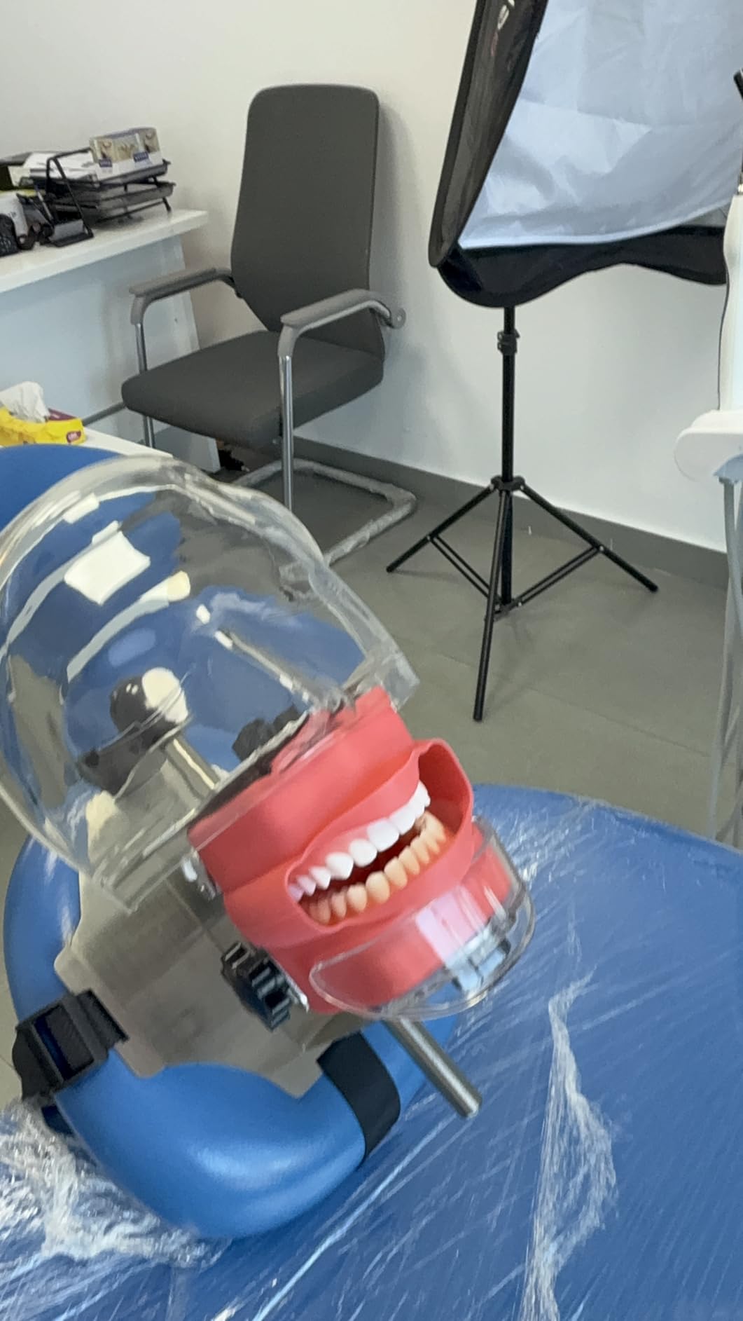 4E 4E'S USA Dental Manikin Simulator Phantom Head (28 Teeth)：Dental Mannequin Head with Detachable Teeth, 180-Degree Rotatable, Height Adjustable, Bandage Installation customer photo 1