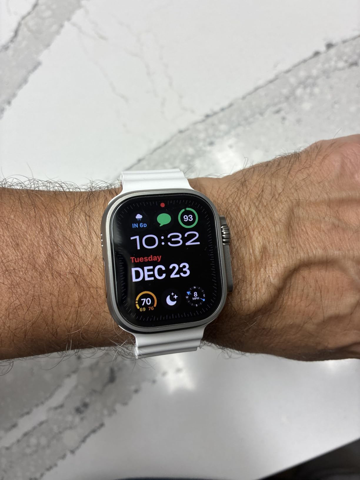 Apple Watch Ultra 2 [GPS + Cellular, 49mm] - Titanium Case With White Ocean Band, One Size (Renewed Premium) customer photo 1