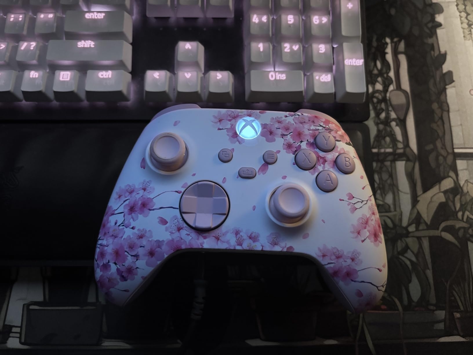 eXtremeRate Full Set Shell Buttons for Xbox Series X & S Controller, Porcelain Dragon Custom Replacement Side Rails Grips Front Back Plate Cover for Xbox Core Wireless Controller [Controller Excluded] customer photo 2