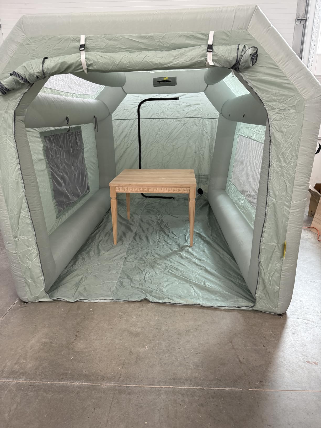 OZIS 20x10x8.5Ft Inflatable Paint Booth Tent with Blower Portable Spray Paint Booth with Air Filter System Blow Up Paint Booth for Auto Parts, Furnitures Painting customer photo 1