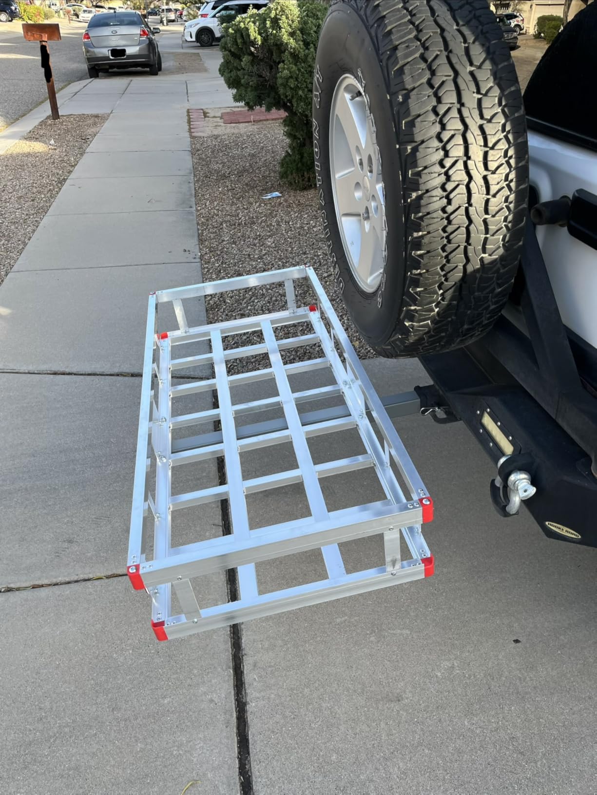 Rockland Steel Foldable Cargo Carrier with Reflectors, 750 LBS Capacity, 60