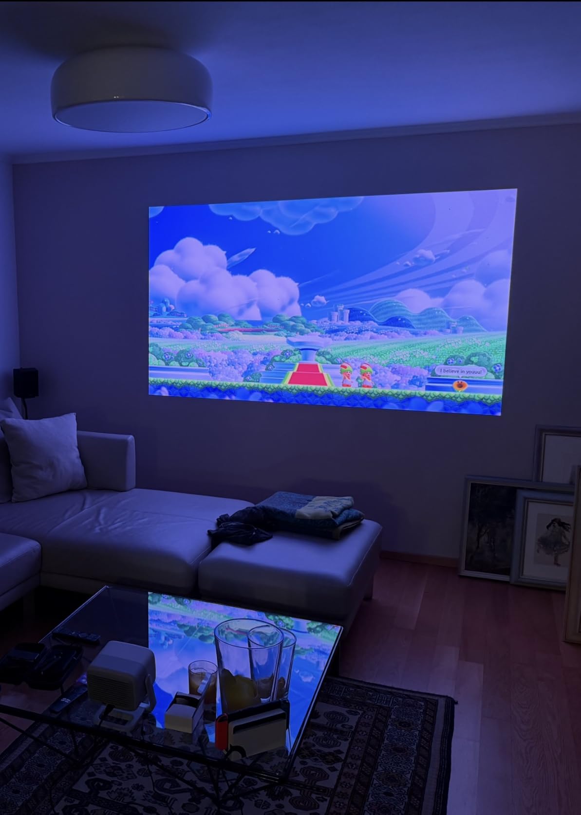 JMGO N1S 4K Smart Portable Projector, Triple Laser, 1100 ISO Lumens, Gimbal Instant Auto Focus, Google TV, Netflix, 110% BT.2020, Wi-Fi 6, HDR10, 10W Dolby Audio, Blu-ray 3D, 200