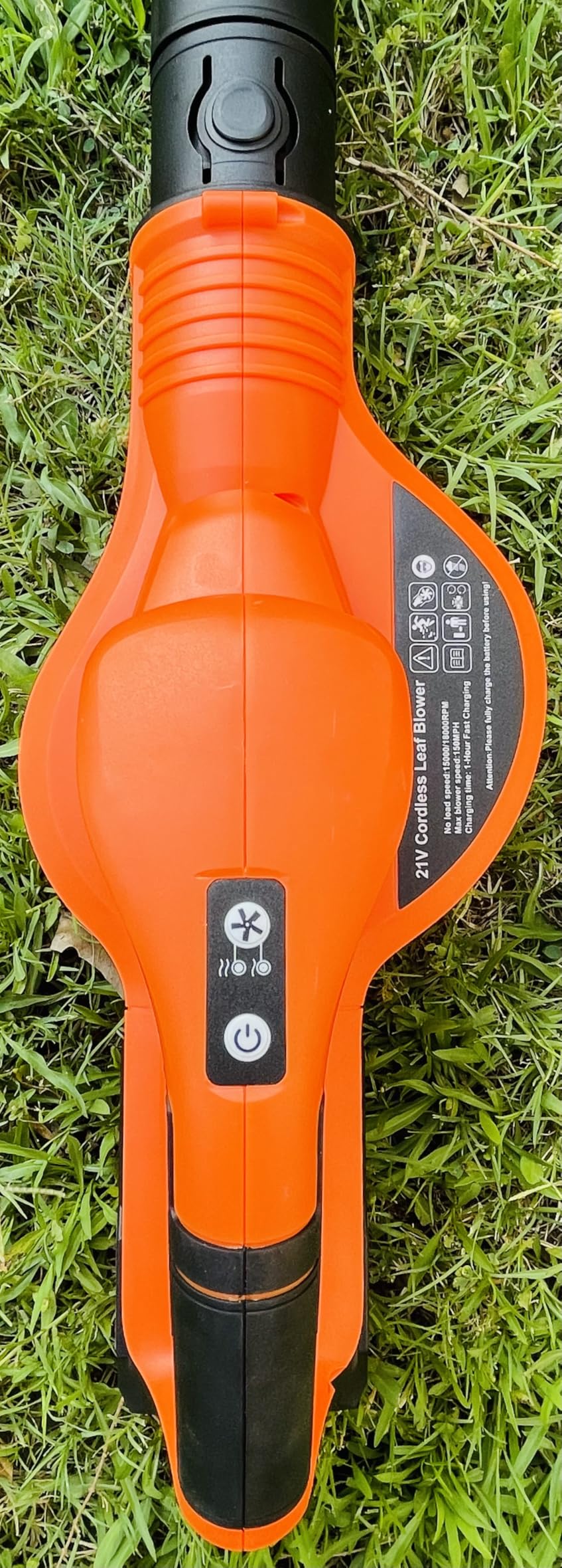 Leaf Blower Cordless - 21V Powerful Electric Leaf Blower with 2 Batteries and Charger, 2 Speed Modes, 2.0Ah Lightweight Battery Powered Leaf Blowers for Lawn Care, Patio, Dust, Blowing Leaves customer photo 2