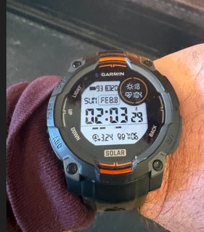 Instinct 3 45mm, Solar Charged Display, Rugged Outdoor GPS Smartwatch, Metal-Reinforced Bezel, Built-in Flashlight, Black customer photo 1