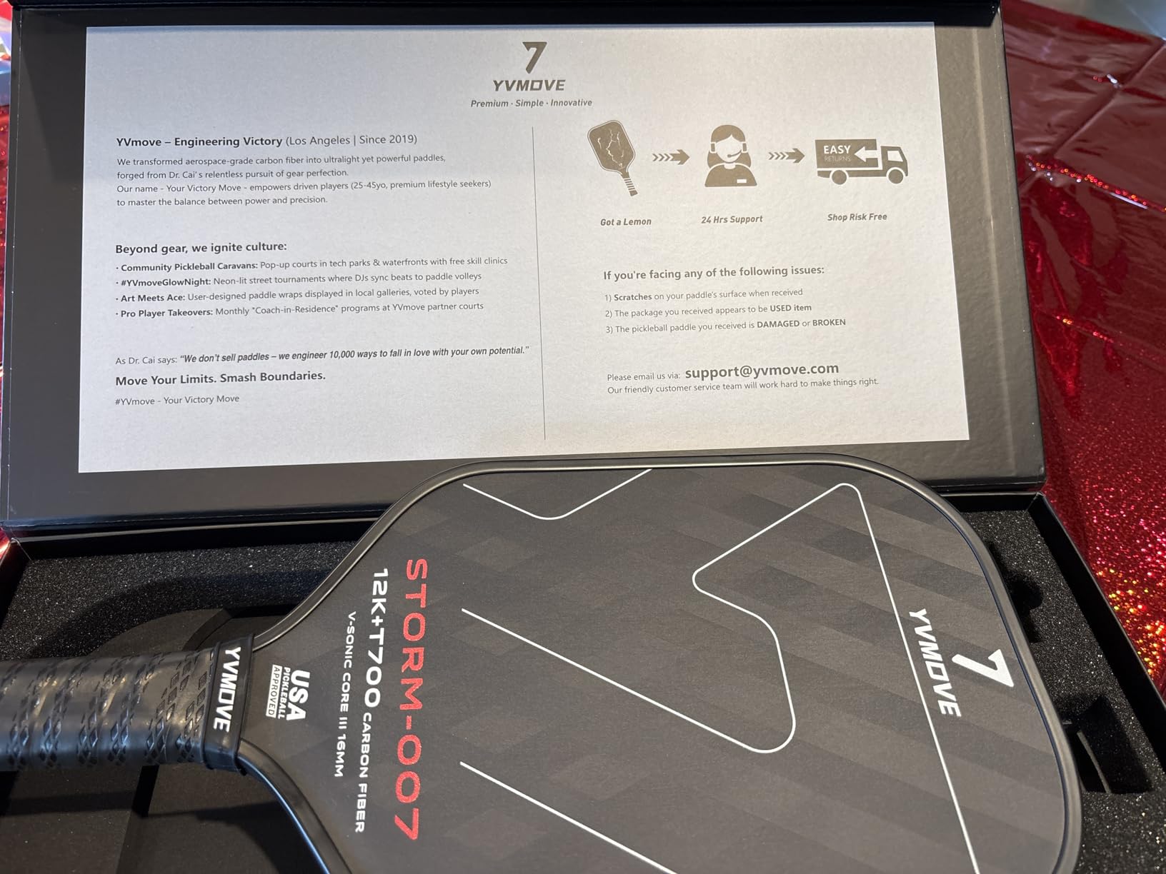 Pickleball Paddle with T700 Raw Carbon Fiber Surface & 16mm STR-Core Power Polymer Core, Premium Pickle Ball Racket Designed for Ultimate Spin & Consistency, USAPA Approved customer photo 2