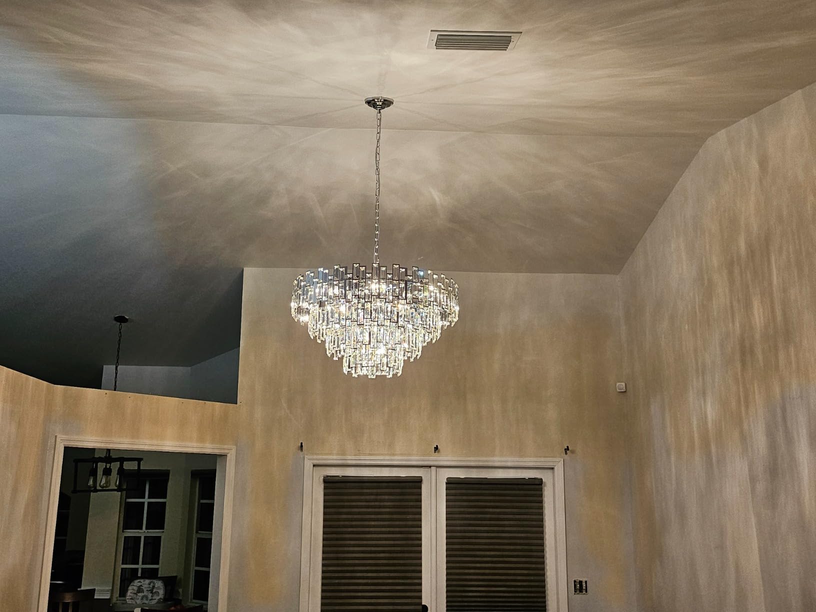 Large Modern Crystal Chandelier Foyer Entryway High Ceiling Big Gold Chandeliers Light Fixture customer photo 1