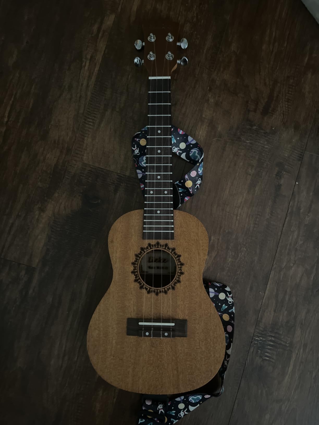 LIEKE Concert Ukulele 23 Inch Ukelele for Adults Beginner,Mahogany Carbon Strings Professional Ukulele Musical instrument Gift with Bag Strap Tunner customer photo 1