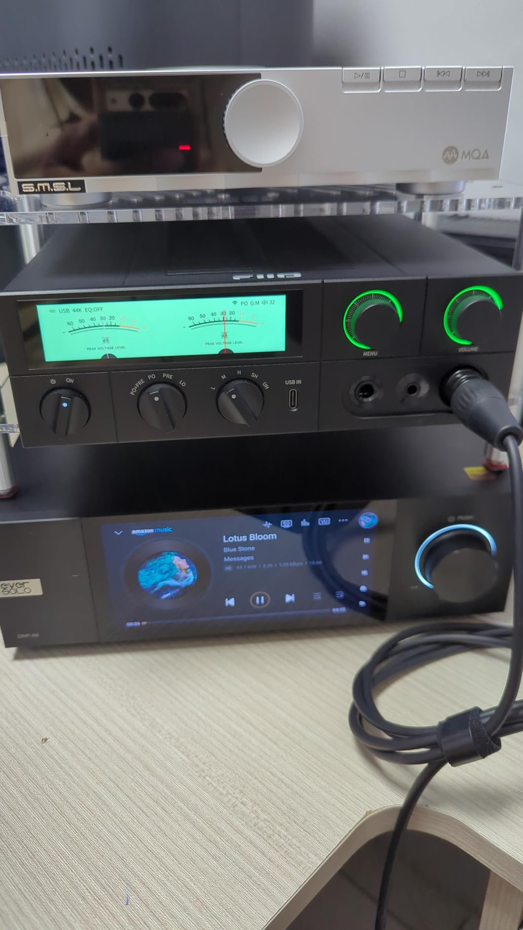 FiiO K17 Desktop DAC & Headphone Amplifier AK4191+AK4499EX*2, 31-Band PEQ, MQA, Support DSD512 32Bit/768kHz with Remote Control (Black) customer photo 1