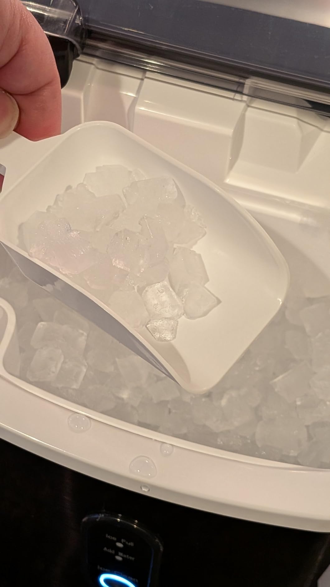 Antarctic Star Nugget Ice Maker Countertop with Soft Chewable Ice, Portable Sonic Ice Maker with Basket and Scoop, Removable Top Cover, Auto-Cleaning for Home/Party/RV/Camping (Stainless Steel Silver) customer photo 2