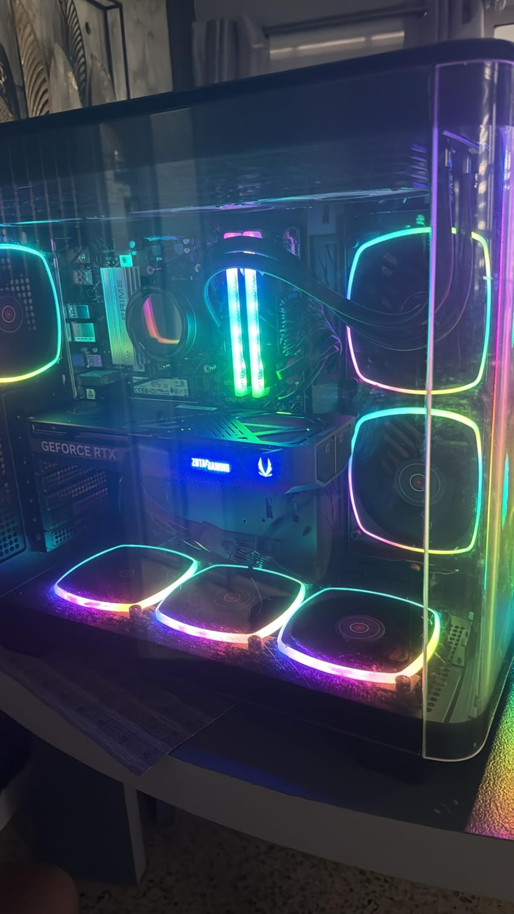 Skytech King 95 Gaming PC Desktop, Ryzen 7 9700X 3.8 GHz (5.5GHz Turbo Boost), NVIDIA RTX 5070 12GB GDDR7, 1TB Gen4 SSD, 32GB DDR5 RAM 6000 RGB, 850W Gold PSU, 360mm ARGB AIO, Wi-Fi, Win 11 Home customer photo 2