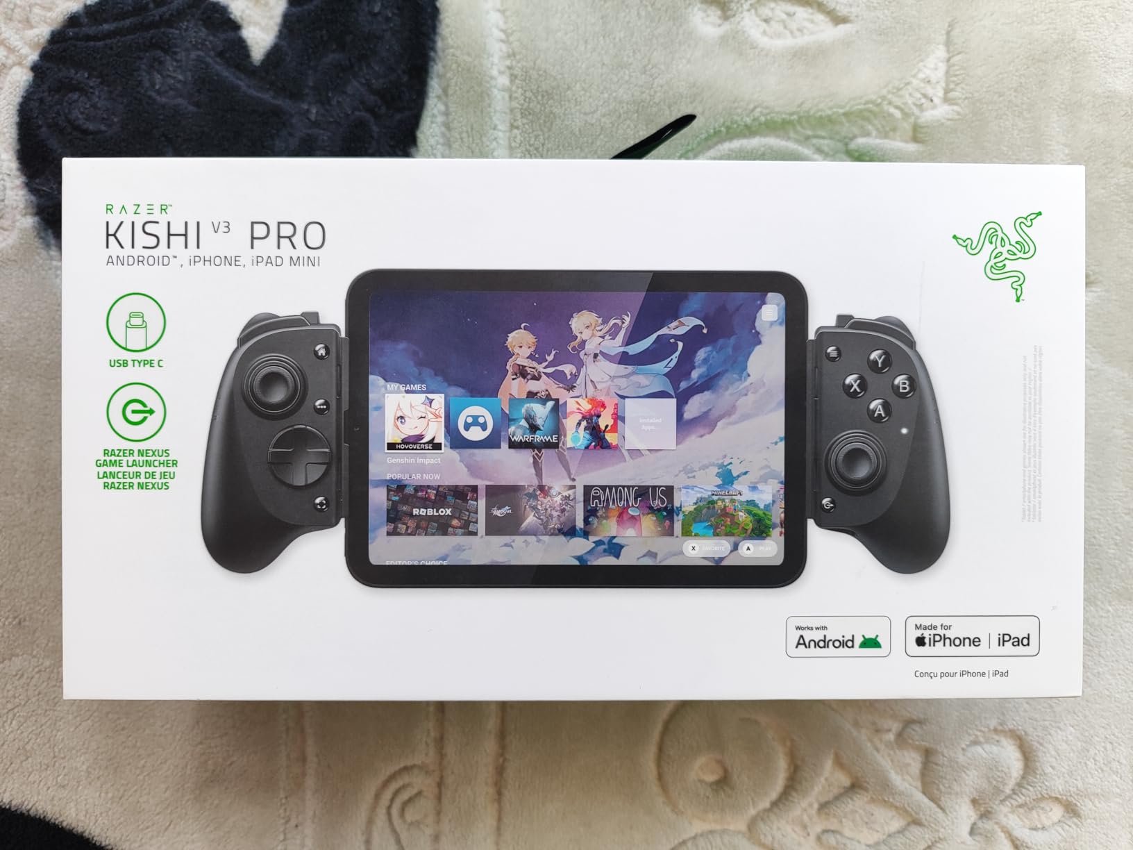 Razer Kishi V3 Pro XL Gaming Controller for iPad & Android Tablets up to 13
