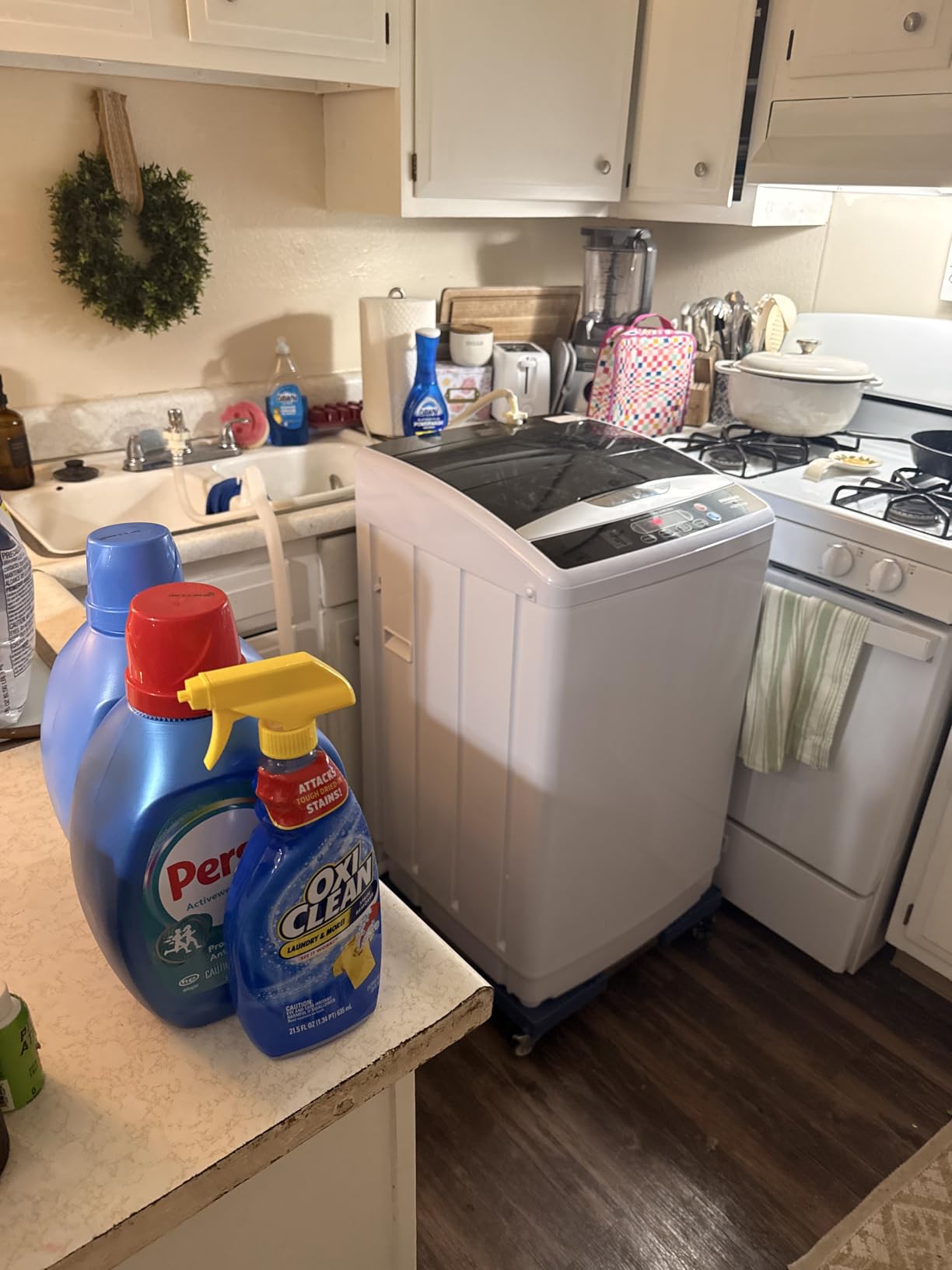 ROVSUN 17.8LBS Portable Washing Machine, Full-Automatic Electric Laundry Machine with Stainless Steel Drum, Compact Washer and Spin Dryer Combo with Drain Pump for Apartment, Dorm, Home customer photo 1