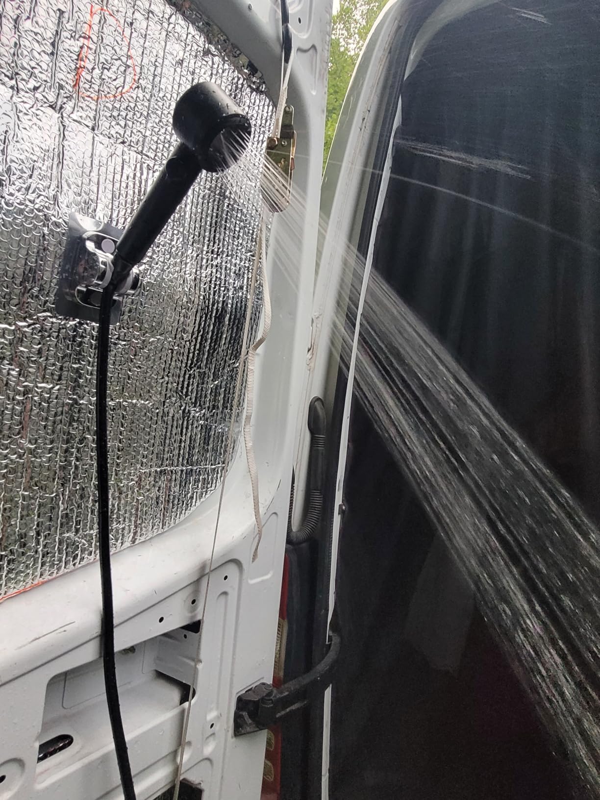 Portable Shower for Camping, [Upgraded] Spopal 8000mAh Rechargeable Camping Shower with 5 Adjustable Speeds, 4 Spray Modes, LED Display, IPX8 Waterproof Outdoor Shower Kit for Hiking, Travel, Car, Pet customer photo 1