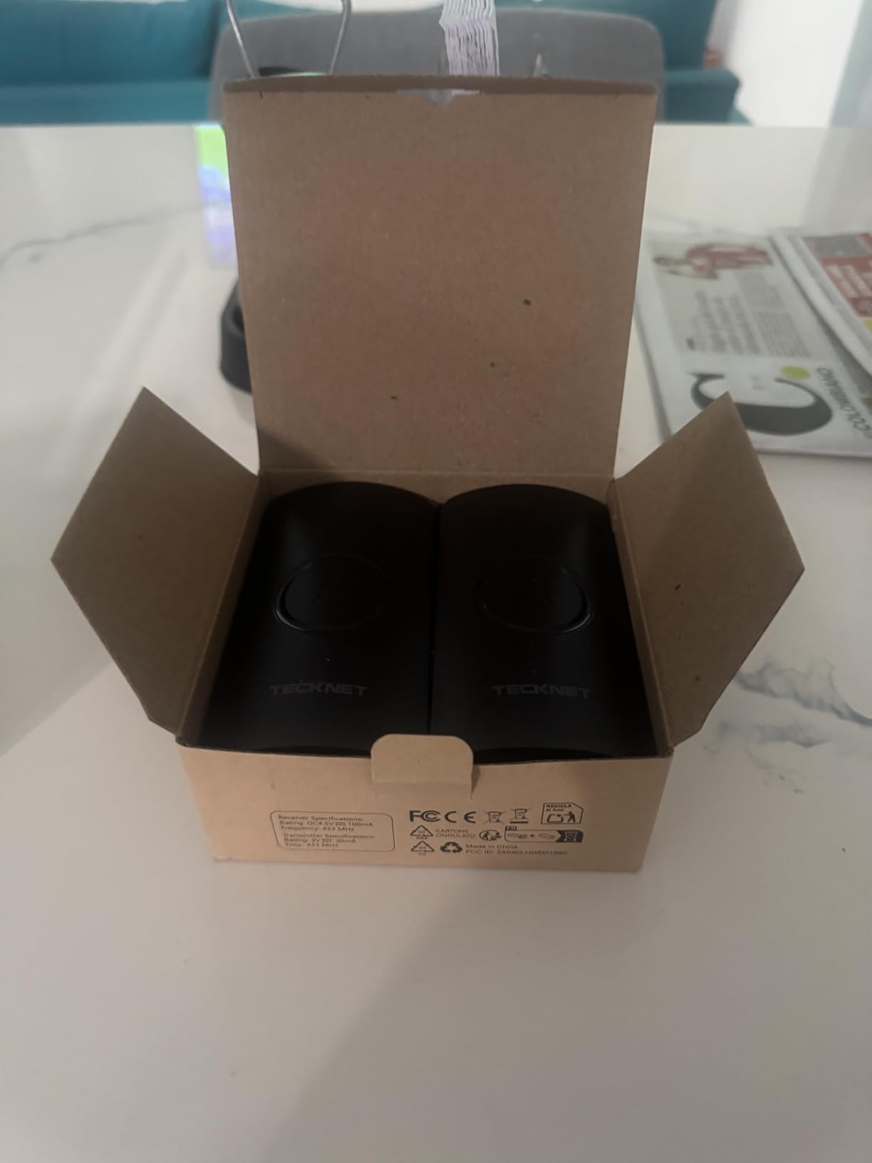 TECKNET Wireless Doorbell 1312FT, IP67 Waterproof Classroom Doorbell Battery-Powered Door Bell, 60 Chimes 5-Level Volume, 4.5-year Battery Life, Electric Doorbells No Plug-in Required for Home customer photo 1