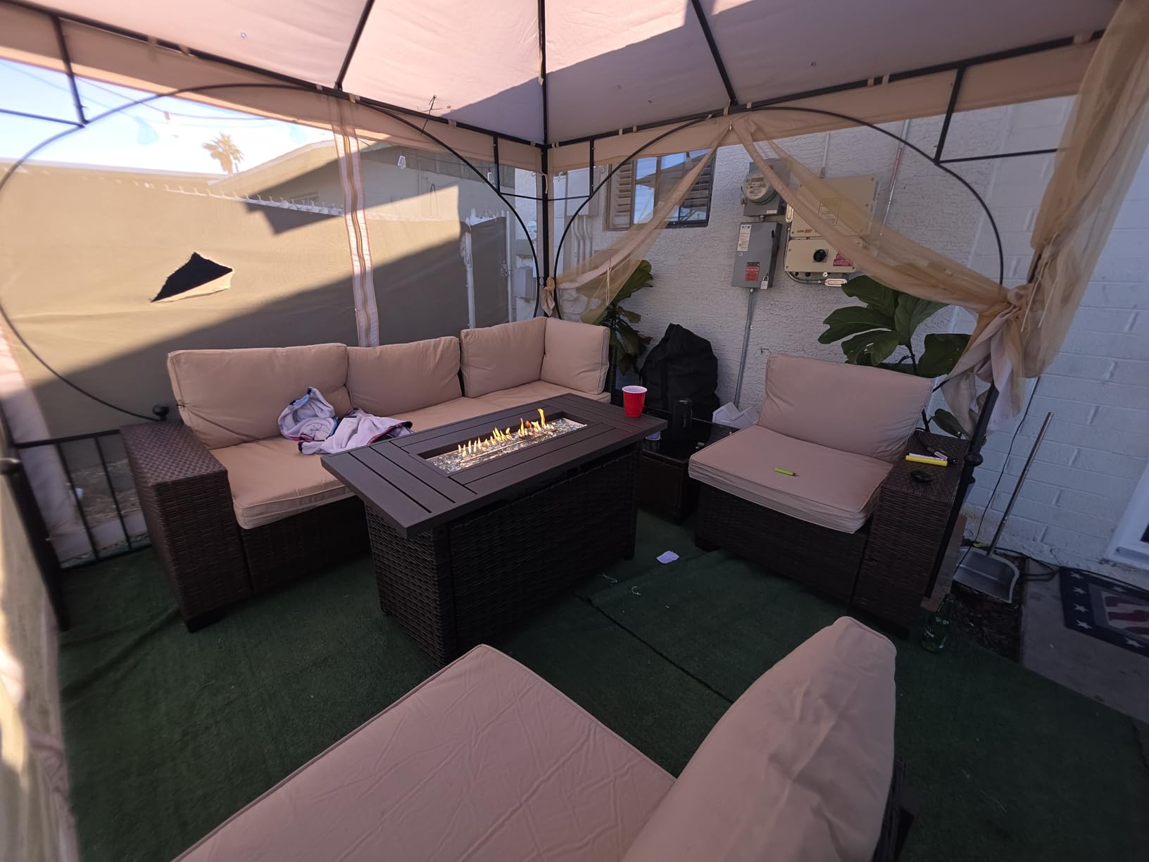 Aoxun 8 Piece Patio Furniture Set with 44