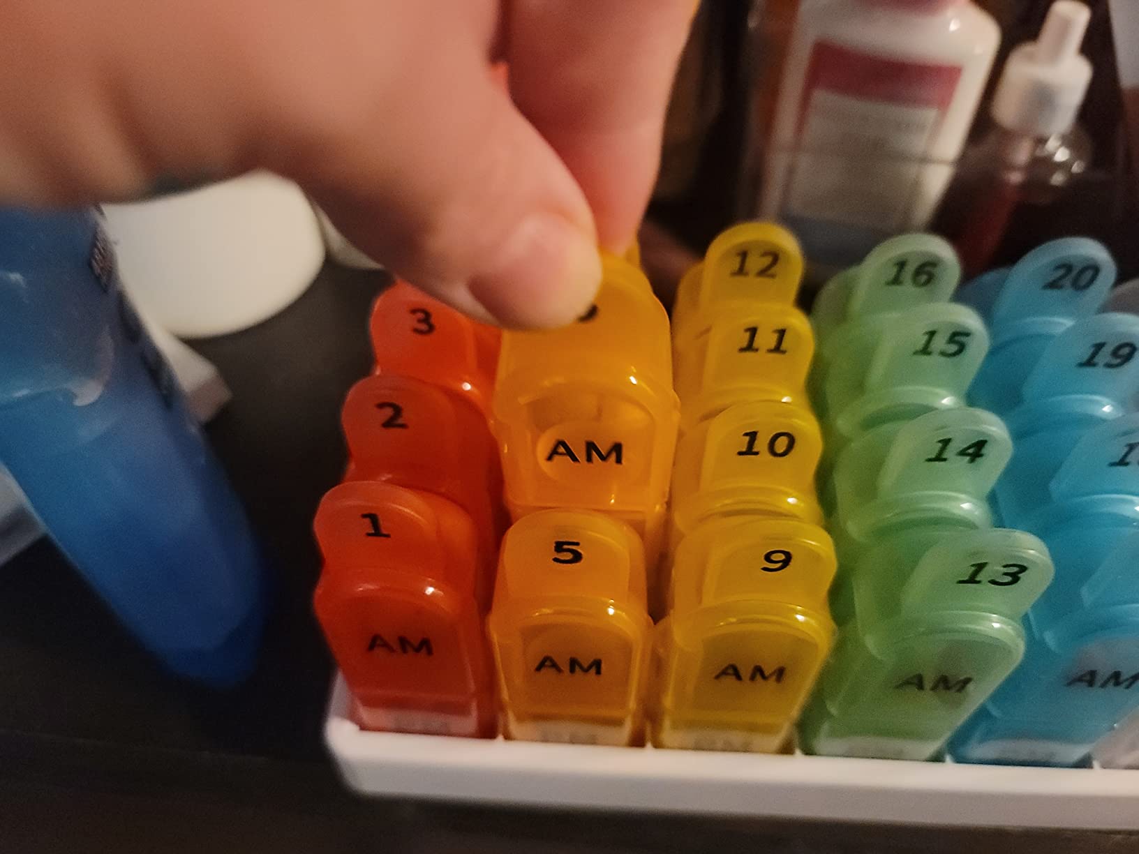 Colorwing 2025 Smart Pill Dispenser for Seniors - 31-Slot Automatic Medication Organizer with Bluetooth Alarms, Fingerprint & Mechanical Dual Lock, Daily Timed Dispenser (Elderly-Friendly Design) customer photo 2