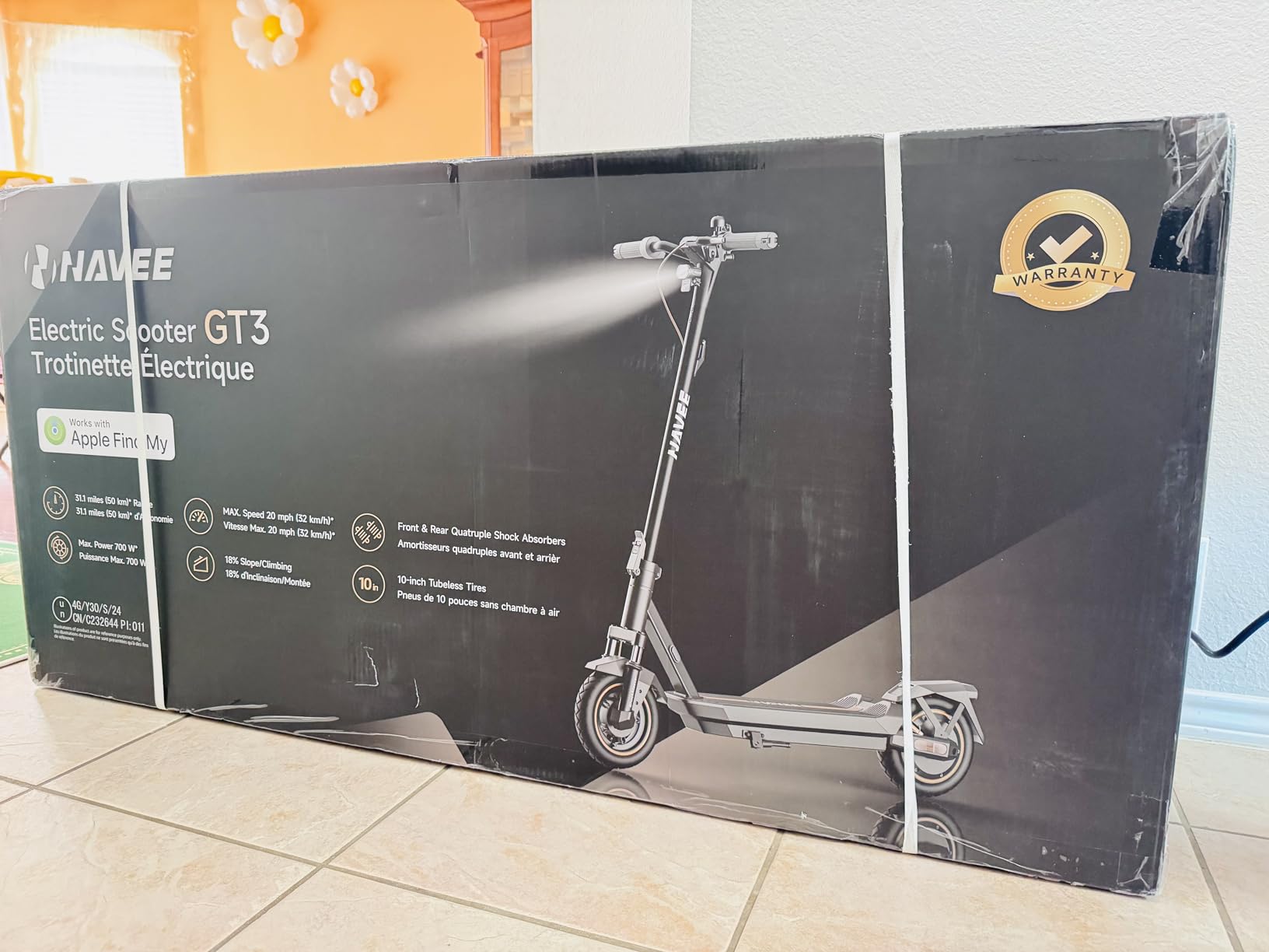NAVEE GT3/ST3 Series Electric Scooter, 20/25 MPH Top Speed, 47/38/30 Miles Max Range, 1000W/1350W Motor with Dual Suspension, 10