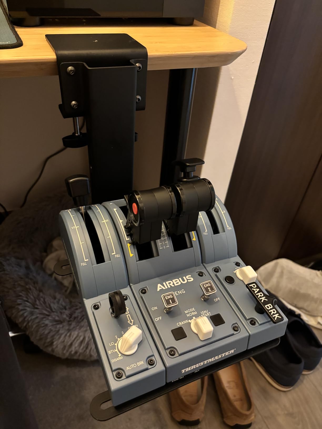 XRhinorth 2PCS Hotas Mount, Desk Mount for Flight Sim Game Flight Stick Joystick Throttle and HOTAS Systems (2PCS) customer photo 1