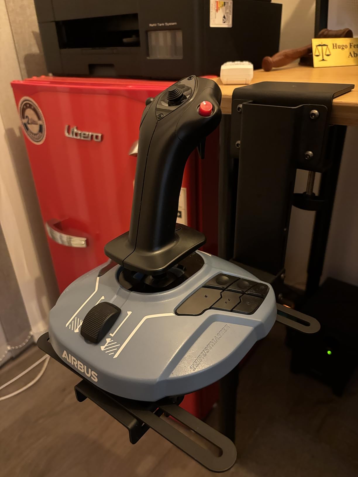 XRhinorth 2PCS Hotas Mount, Desk Mount for Flight Sim Game Flight Stick Joystick Throttle and HOTAS Systems (2PCS) customer photo 2