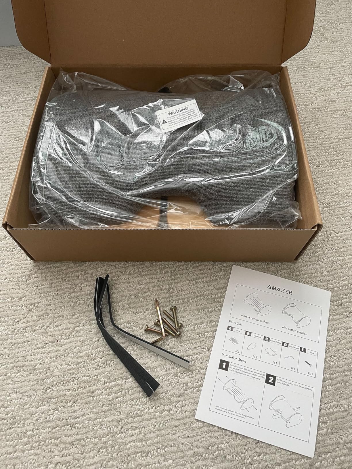 Amazer Bamboo Under Desk Footrest with Cushion 3-in-1, Reversible Ergonomic Wood Rocking Foot Rest for Under Desk at Work, Adjustable Foot Stools with Washable Cover, Desk Leg Rest for Home Office customer photo 1